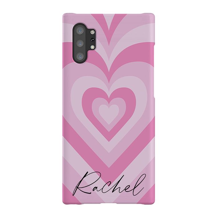 Personalised Pink Heart Latte Samsung Galaxy Note 10+ Case