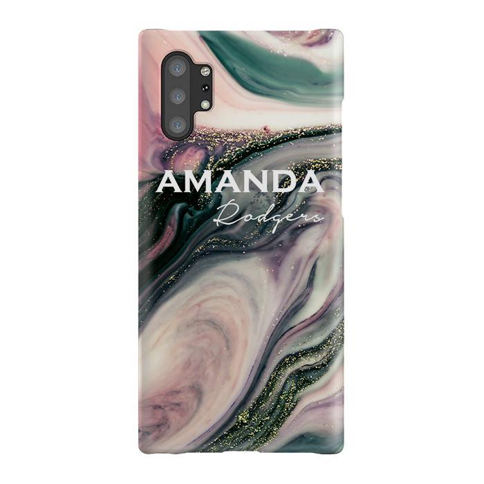 Personalised Swirl Marble Name Samsung Galaxy Note 10+ Case
