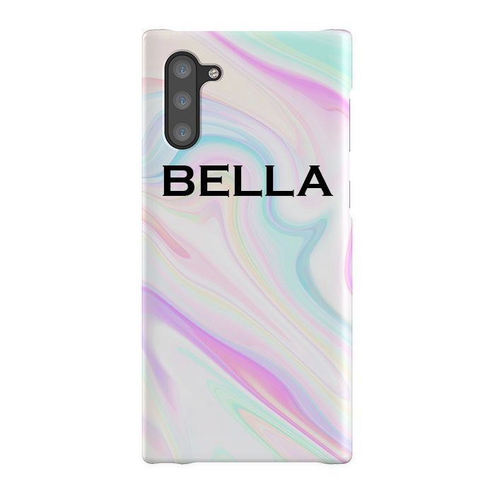 Personalised Pastel Swirl Name Samsung Galaxy Note 10 Case