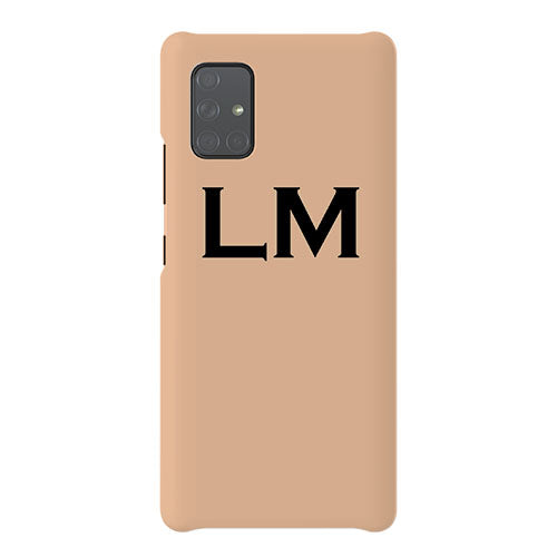 Personalised Nude x Black Top Initials Samsung Galaxy A51 Case