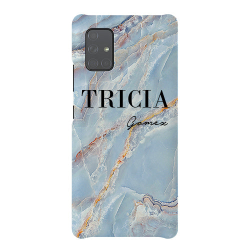 Personalised Ocean Marble Name Samsung Galaxy A71 Case