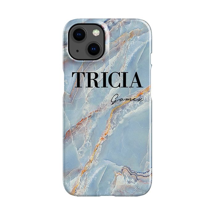 Personalised Ocean Marble Name iPhone 14 Plus Case