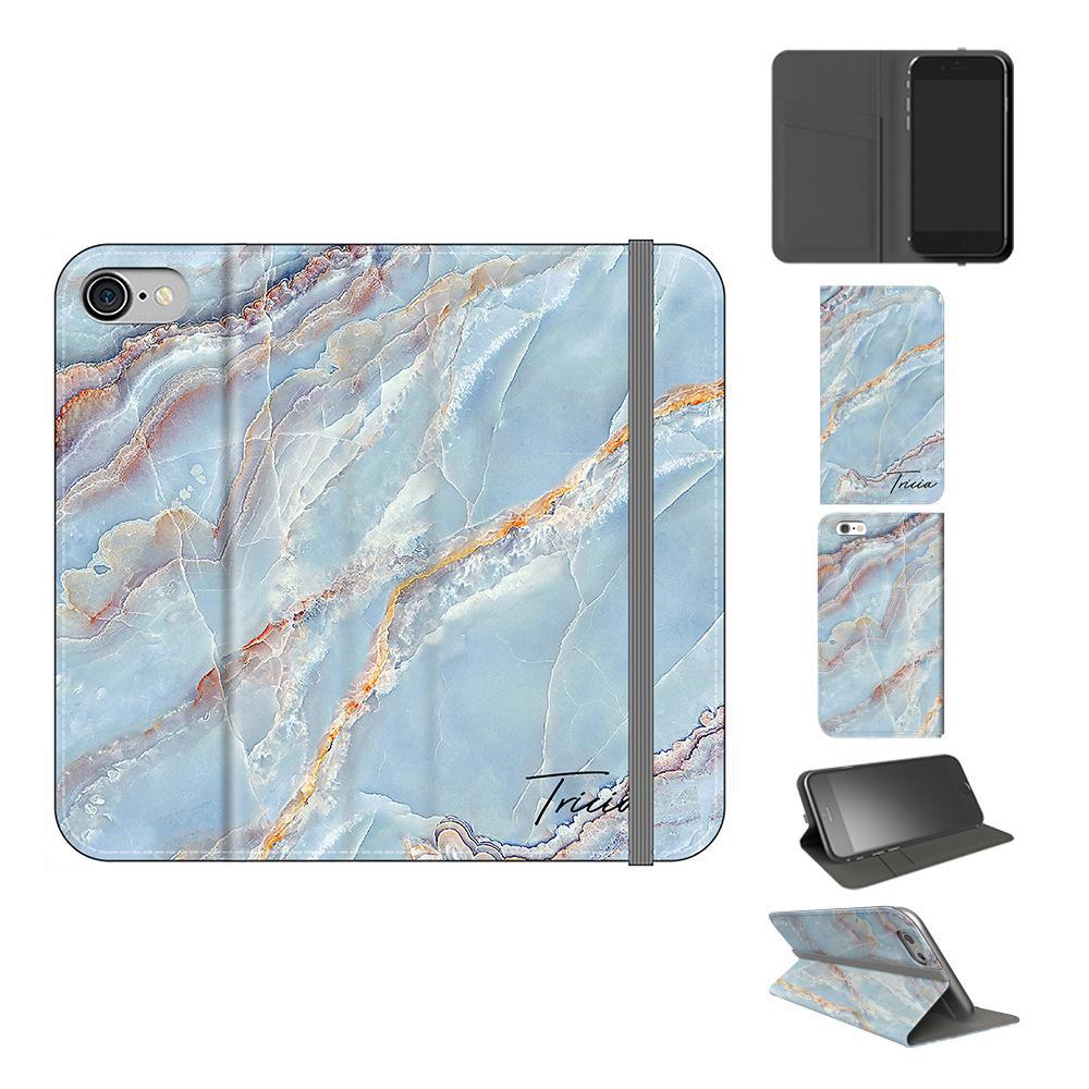 Personalised Ocean Marble Name iPhone SE Case