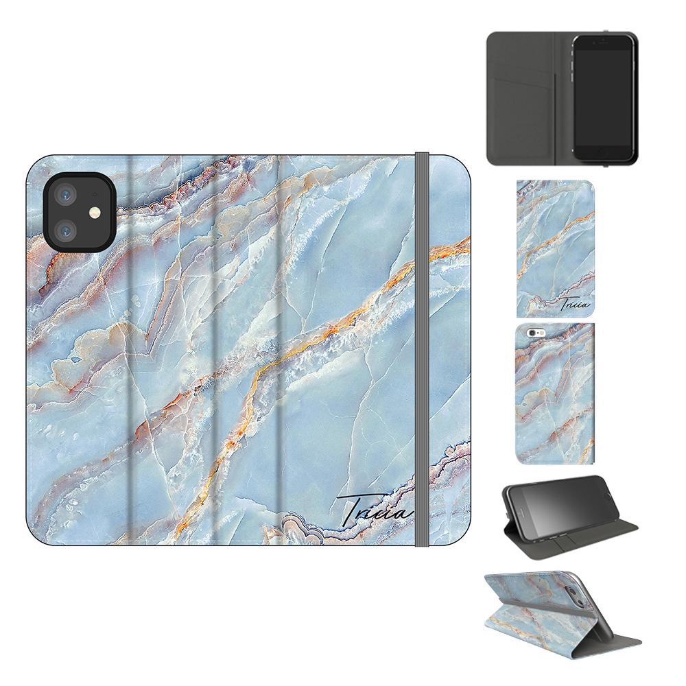 Personalised Ocean Marble Name iPhone 12 Mini Case