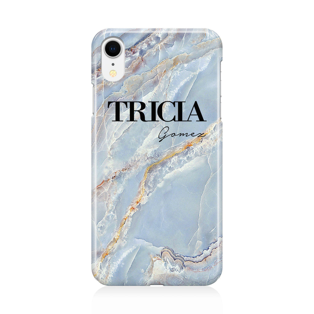 Personalised Ocean Marble Name iPhone XR Case