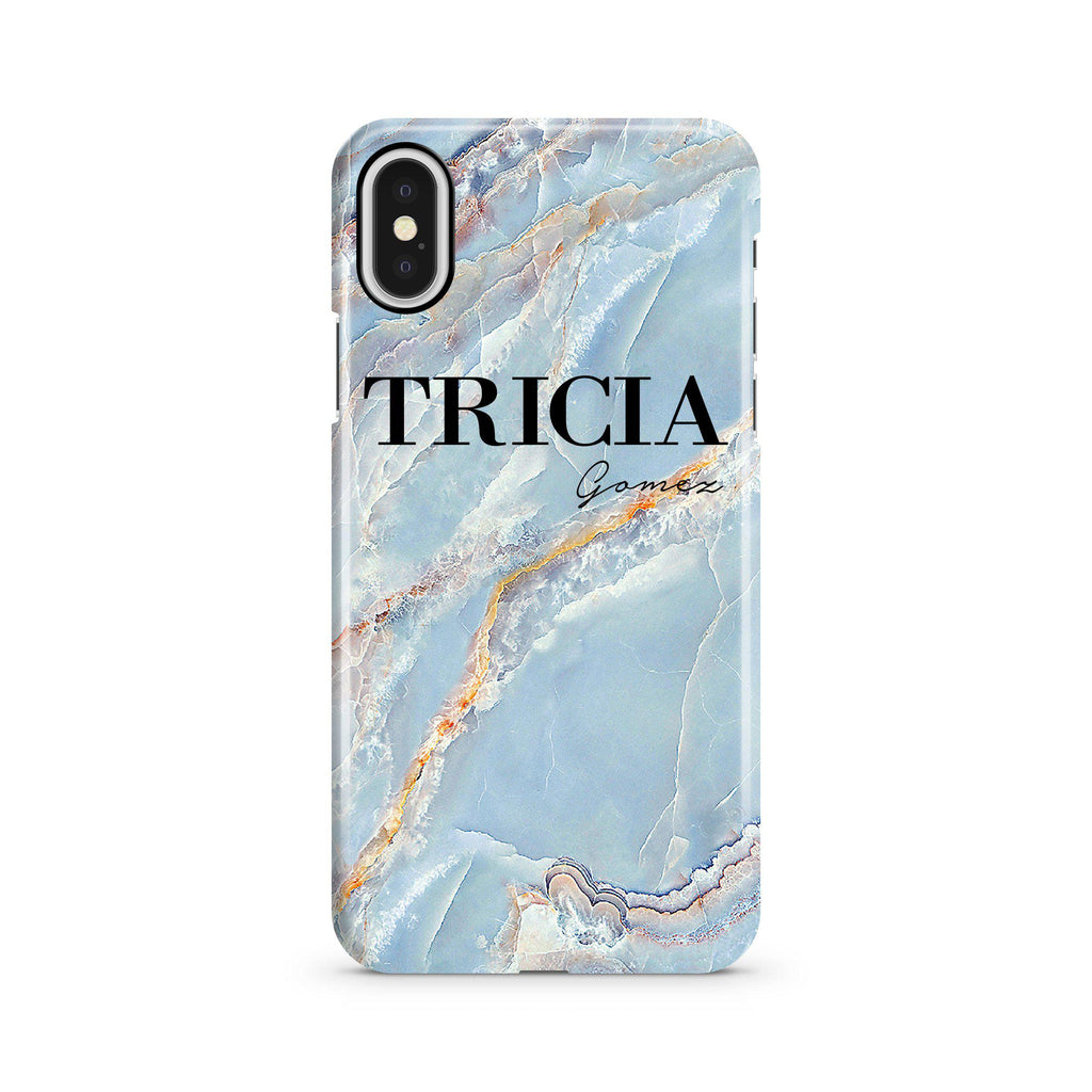 Personalised Ocean Marble Name iPhone X Case