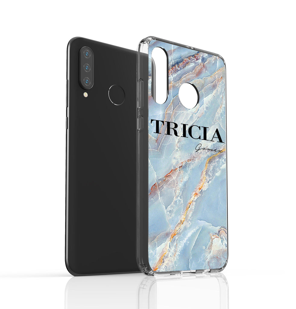 Personalised Ocean Marble Name Huawei P30 Lite Case