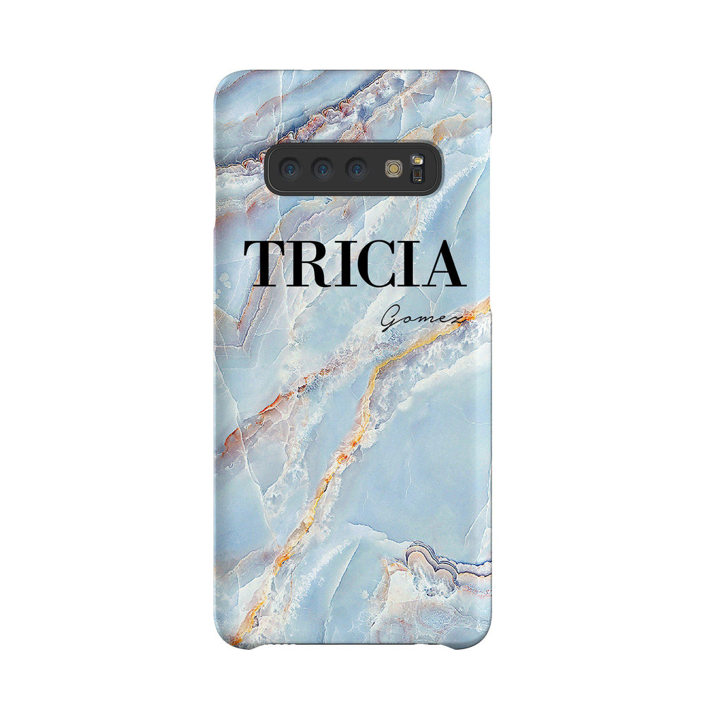 Personalised Ocean Marble Name Samsung Galaxy S10 Plus Case