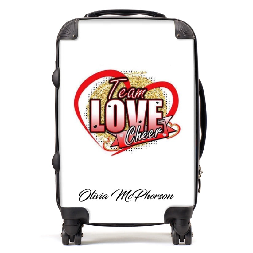 Custom Team Love Cheer Suitcase for Olivia