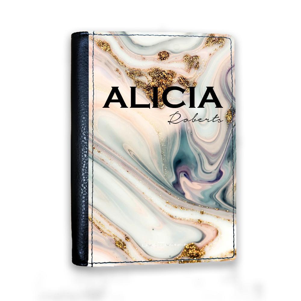 Personalised Fantasia Marble Name Passport Cover