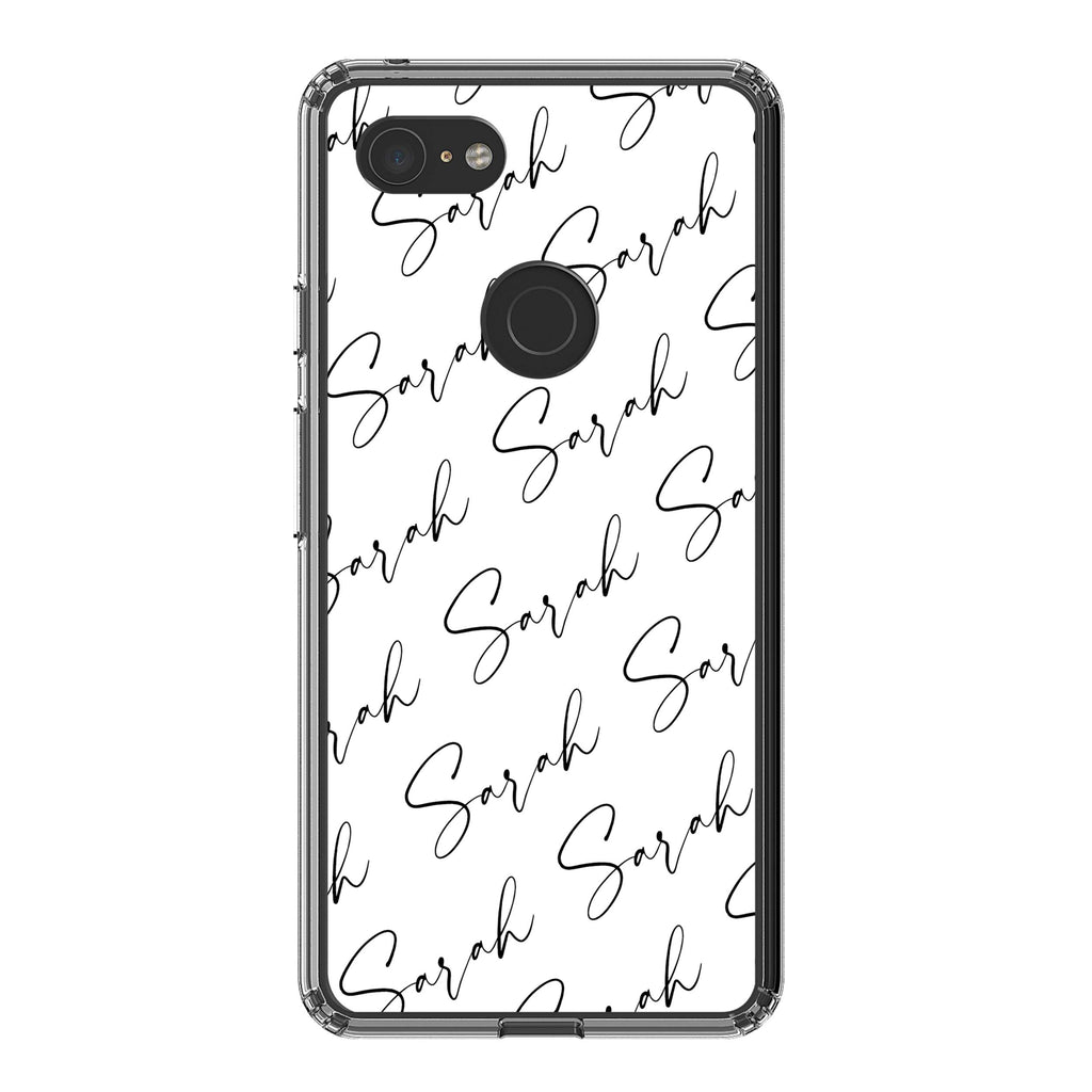 Personalised Script Name All Over Google Pixel 3 XL Case