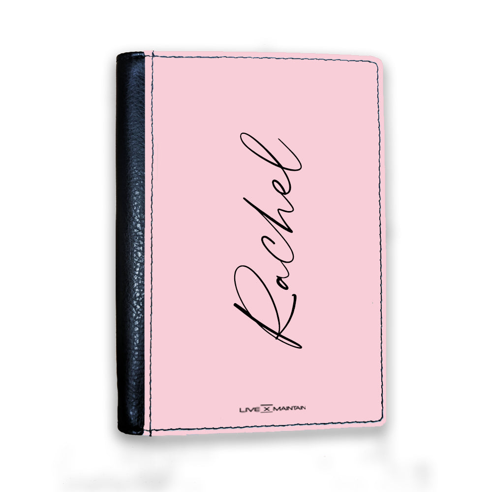 Personalised Bloom Script Name Passport Cover
