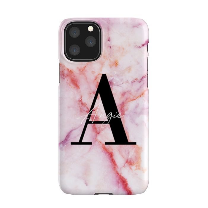 Personalised Pastel Marble Name Initial iPhone 11 Pro Case