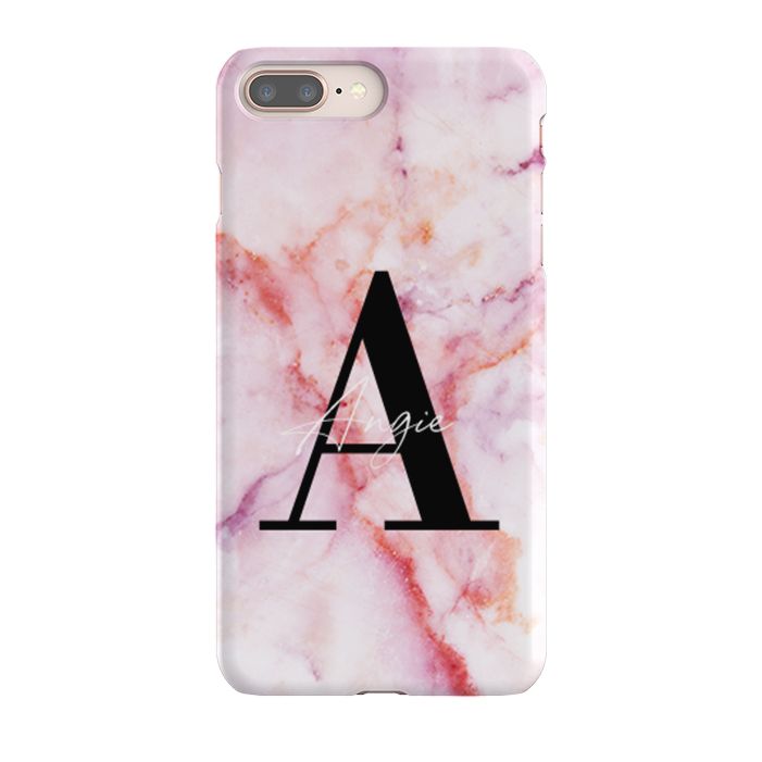 Personalised Pastel Marble Name Initial iPhone 8 Plus Case
