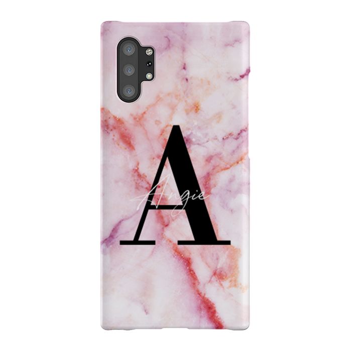 Personalised Pastel Marble Name Initial Samsung Galaxy Note 10+ Case