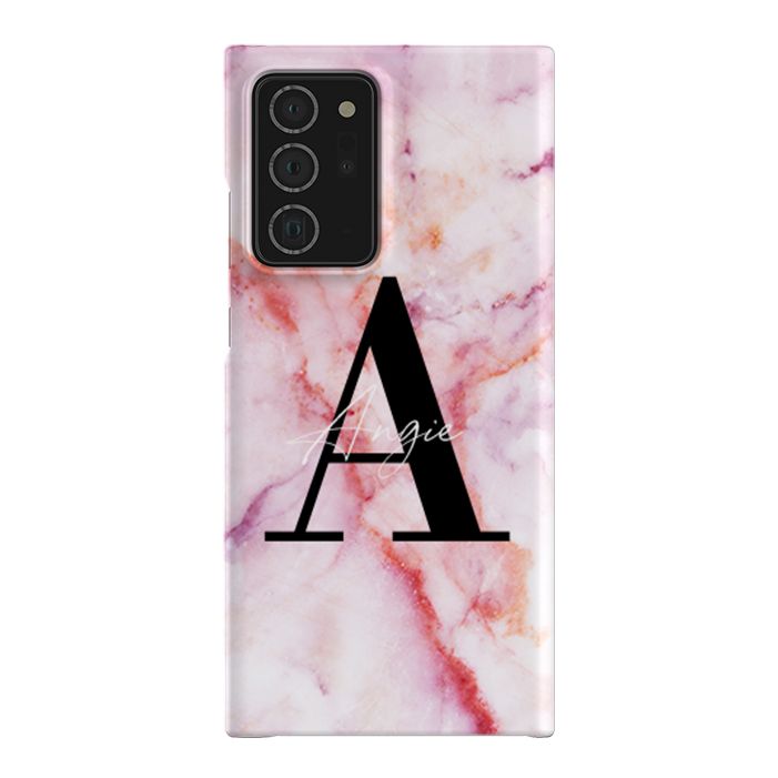 Personalised Pastel Marble Name Initial Samsung Galaxy Note 20 Ultra Case