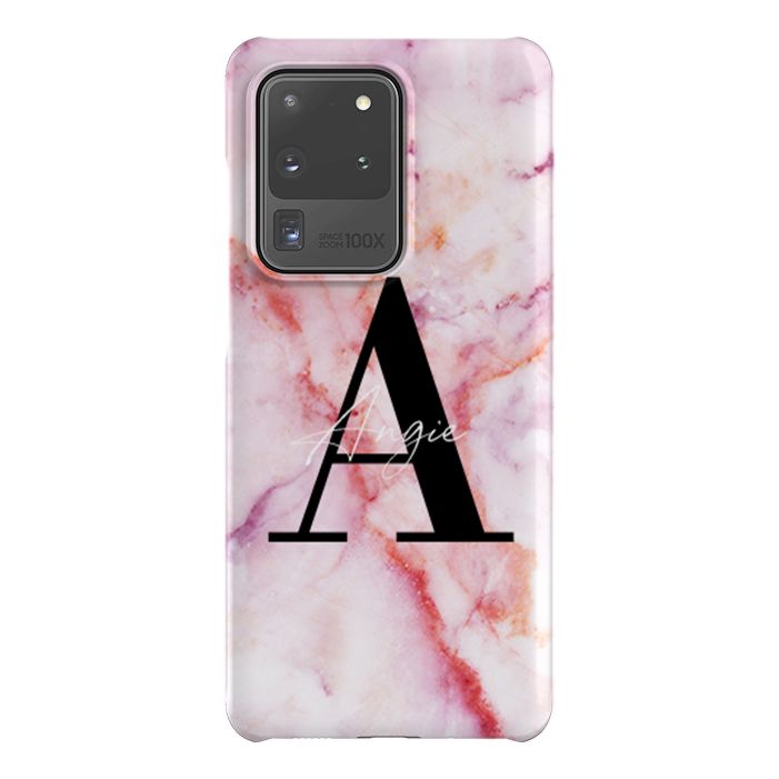 Personalised Pastel Marble Name Initial Samsung Galaxy S20 Ultra Case