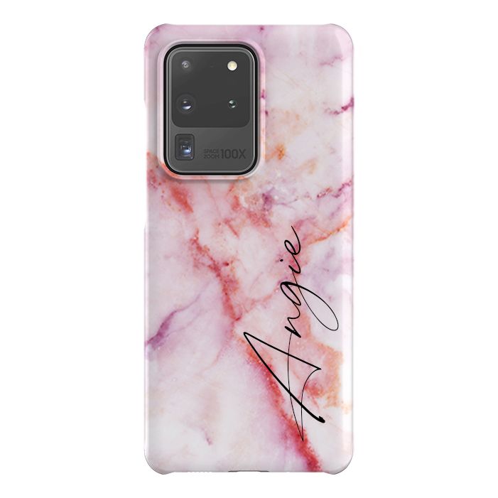 Personalised Pastel Marble Name Samsung Galaxy S20 Ultra Case