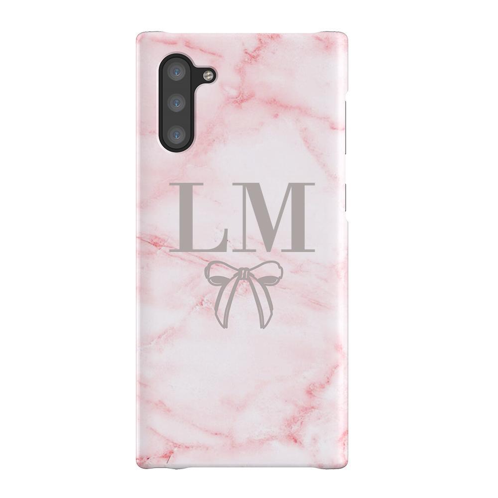 Personalised Cotton Candy Bow Marble Samsung Galaxy Note 10 Case