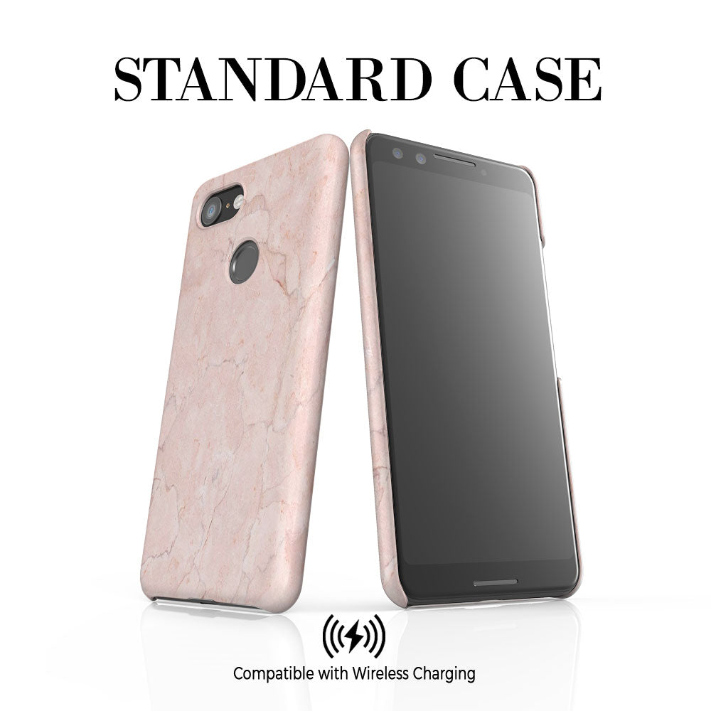 Personalised Pink Marble Initials Google Pixel 3 Case