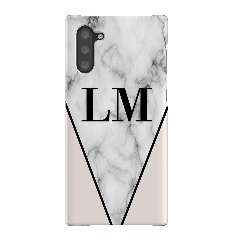 Personalised Pink x Grey Marble Samsung Galaxy Note 10 Case