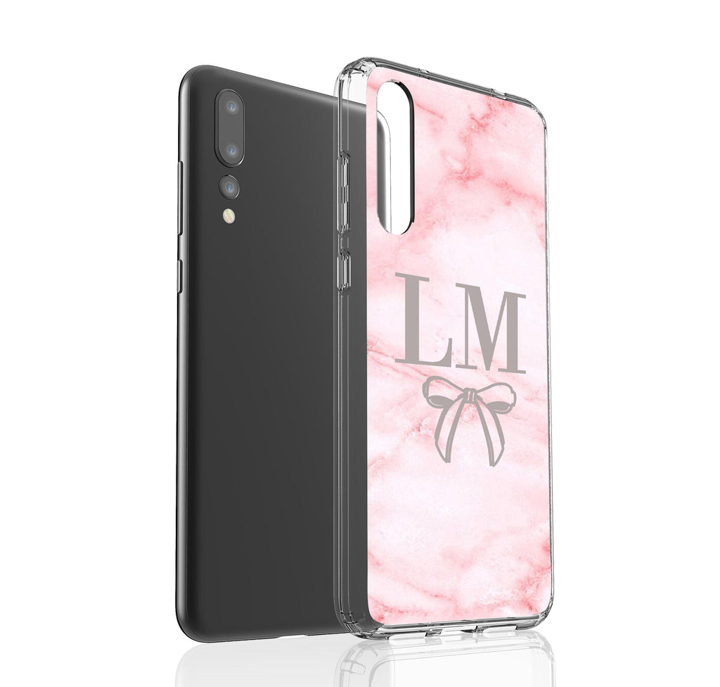 Personalised Cotton Candy Bow Marble Huawei P20 Pro Case