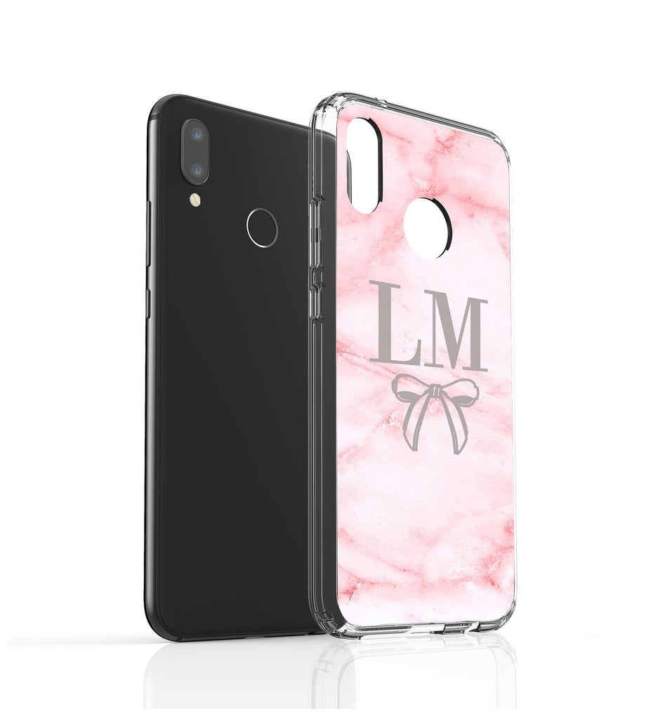 Personalised Cotton Candy Bow Marble Huawei P20 Lite Case