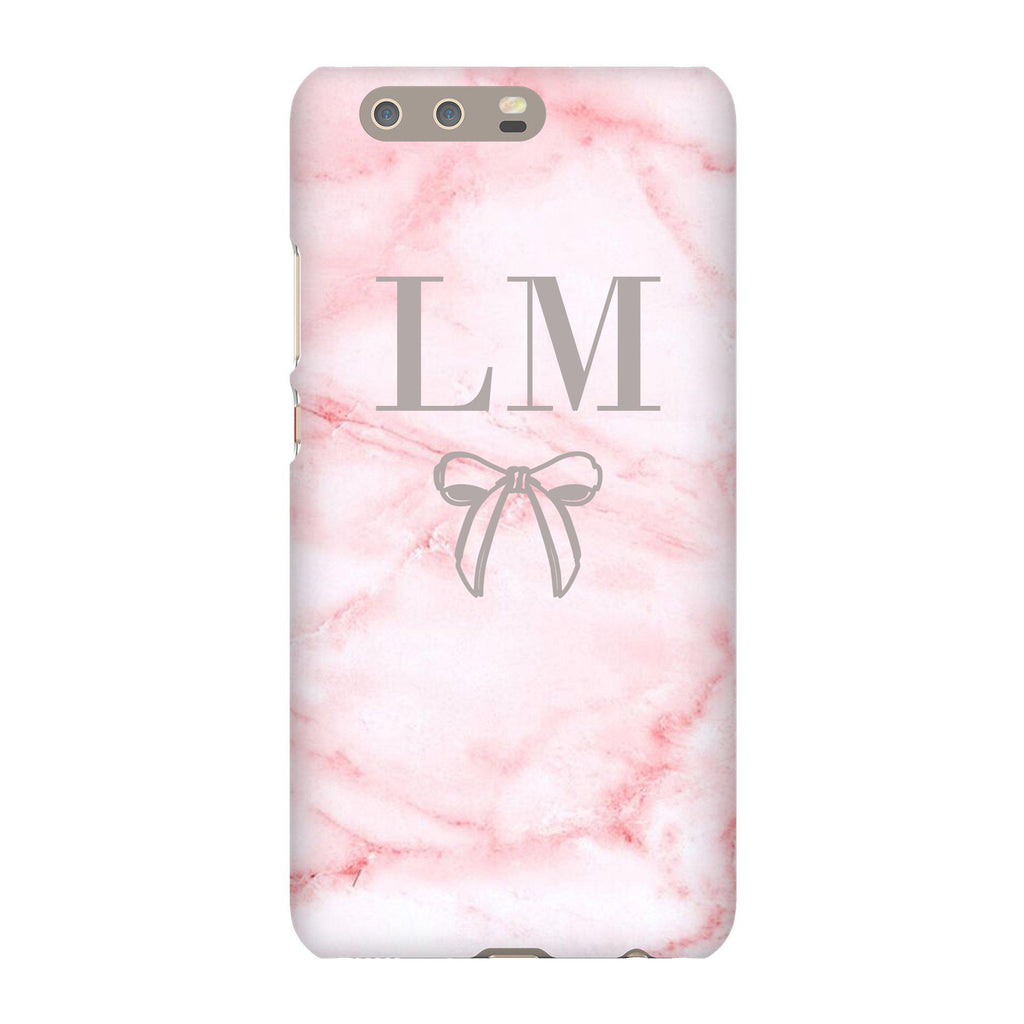 Personalised Cotton Candy Bow Marble Huawei P10 Plus Case