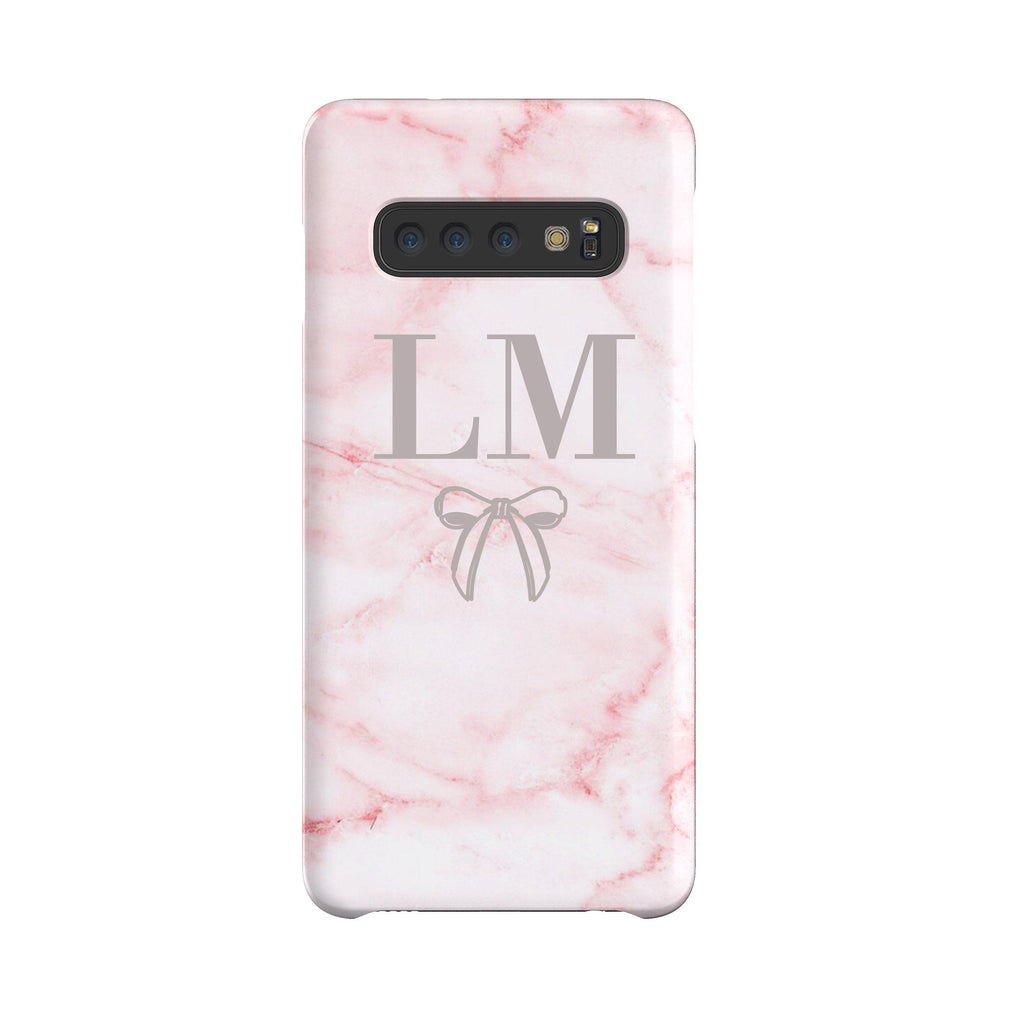 Personalised Cotton Candy Bow Marble Samsung Galaxy S10 Plus Case