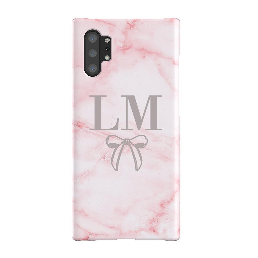 Personalised Cotton Candy Bow Marble Samsung Galaxy Note 10+ Case