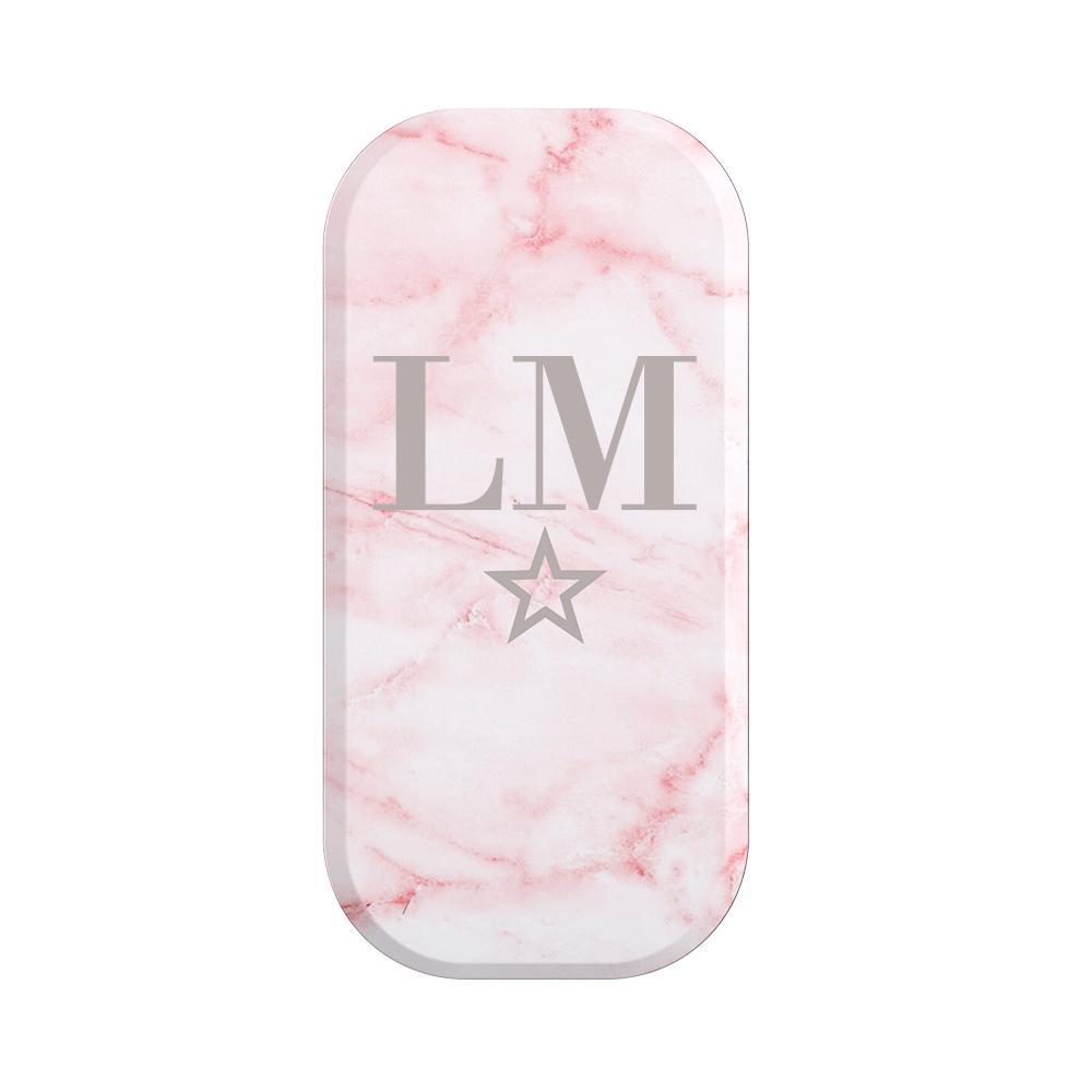 Personalised Cotton Candy Star Marble Initials Clickit Phone grip