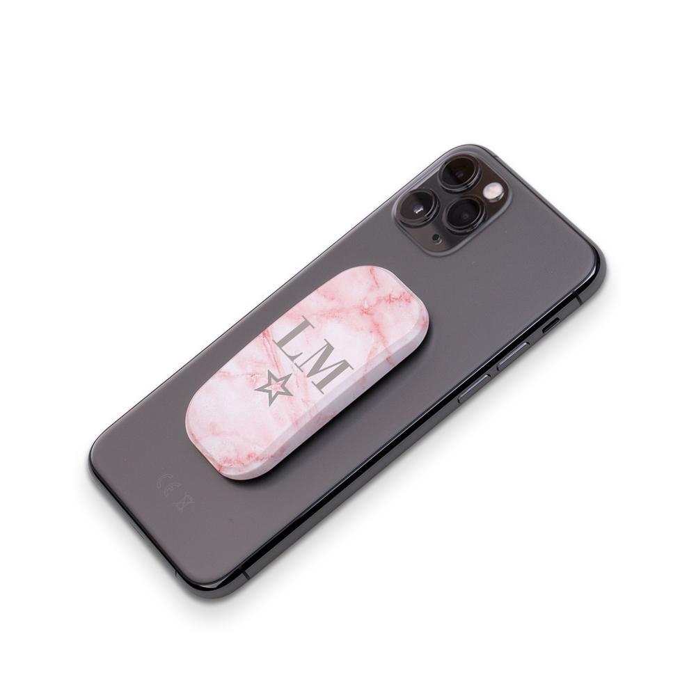 Personalised Cotton Candy Star Marble Initials Clickit Phone grip