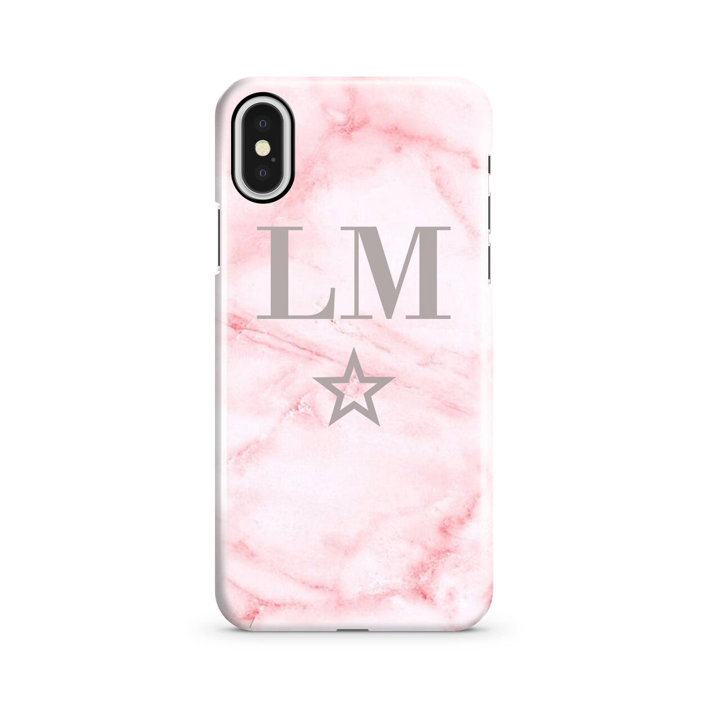 Personalised Cotton Candy Star Marble iPhone X Case
