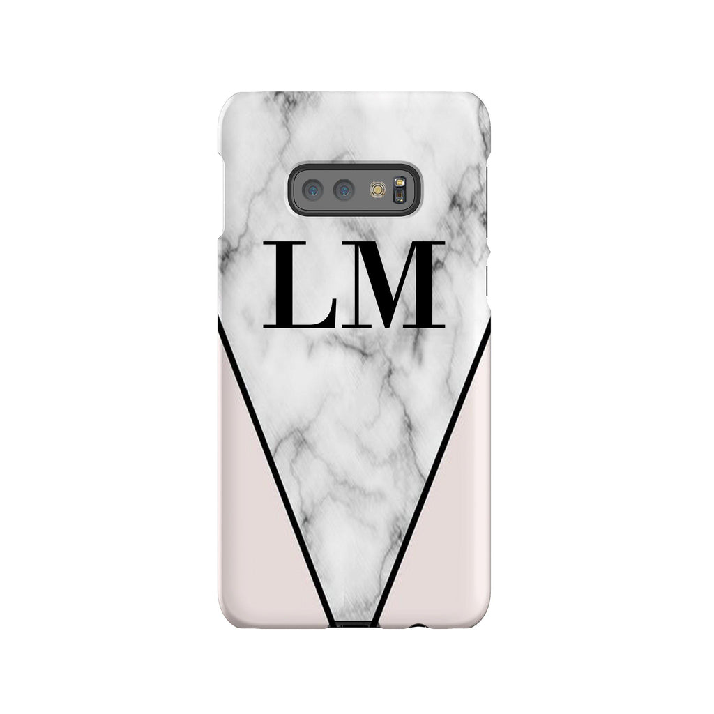 Personalised Pink x Grey Marble Samsung Galaxy S10e Case