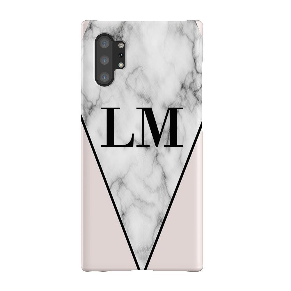 Personalised Pink x Grey Marble Samsung Galaxy Note 10+ Case