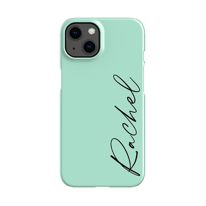 Personalised Pale Green Name iPhone 15 Plus Case
