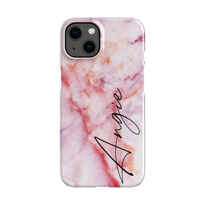 Personalised Pastel Marble Name iPhone 15 Plus Case