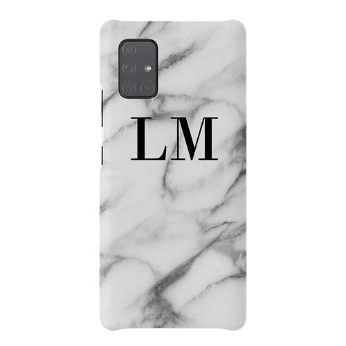 Personalised Pentelic Marble Initials Samsung Galaxy A71 Case