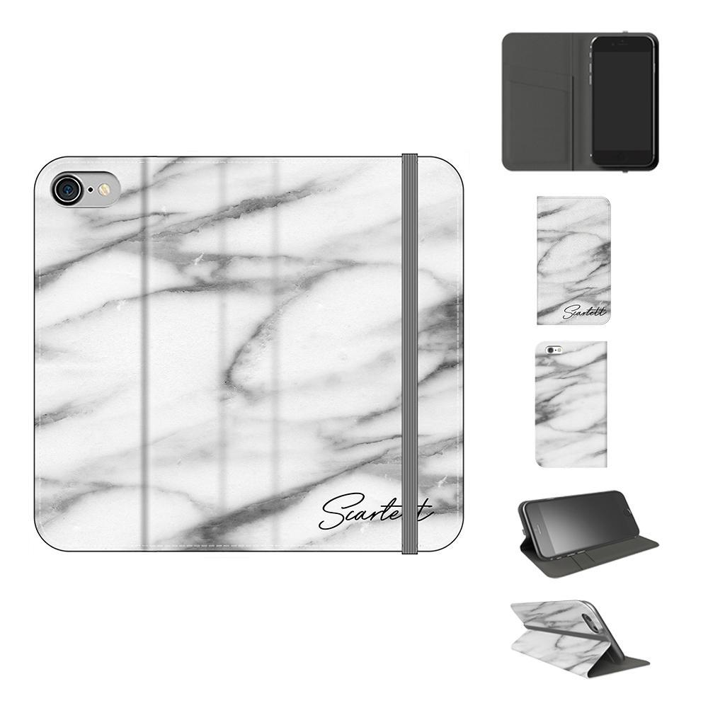Personalised Pentelic Marble Initials iPhone SE Case
