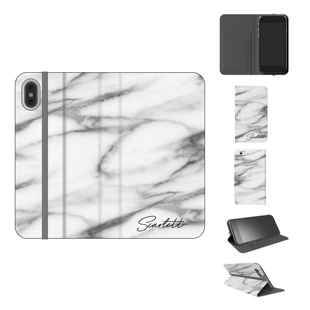 Personalised White Camouflage Initials iPhone XS Case