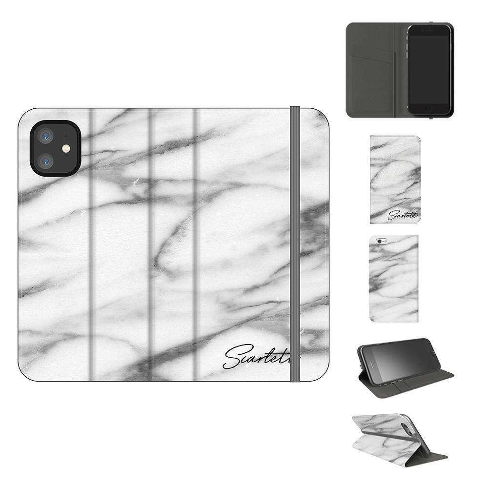 Personalised Pentelic Marble Initials iPhone 12 Case