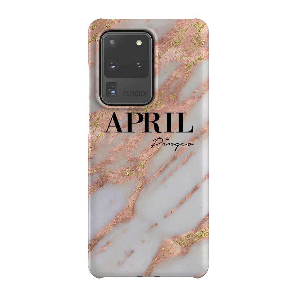 Personalised Aprilia Marble Name Samsung Galaxy S20 Ultra Case