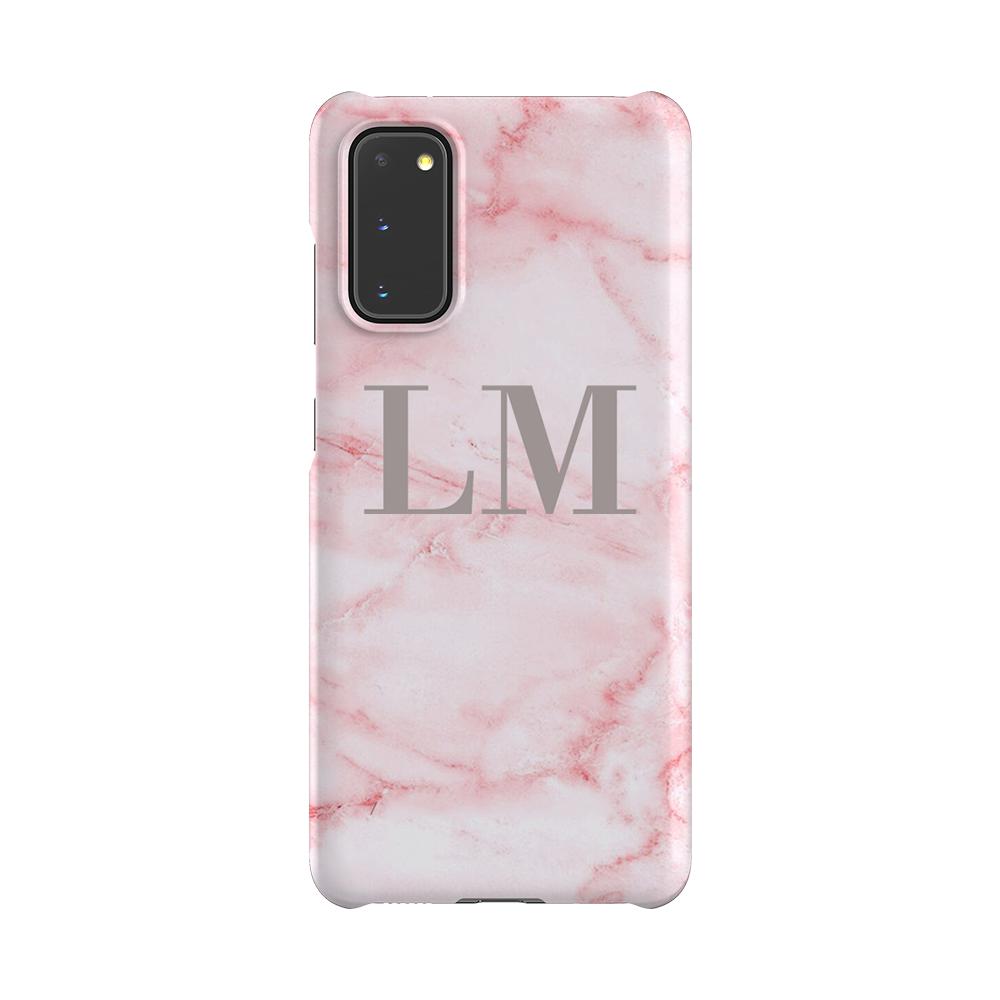 Personalised Cotton Candy Marble Initials Samsung Galaxy S20 FE Case