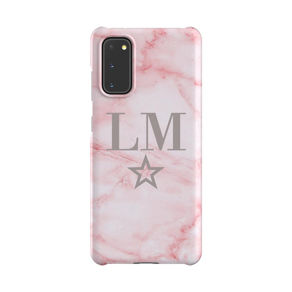 Personalised Cotton Candy Star Marble Initials Samsung Galaxy S20 FE Case