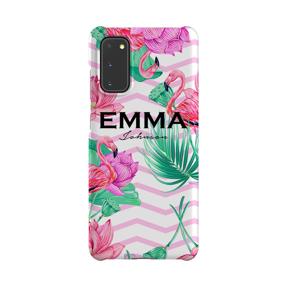 Personalised Flamingo Name Samsung Galaxy S20 FE Case