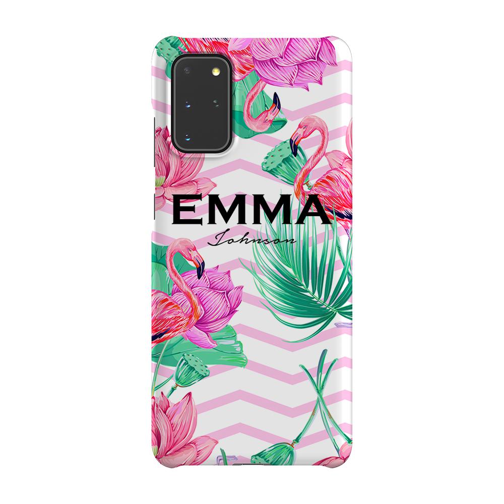 Personalised Flamingo Name Samsung Galaxy S20 Plus Case