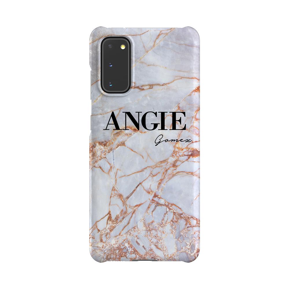 Personalised Fragment Marble Name Samsung Galaxy S20 Case