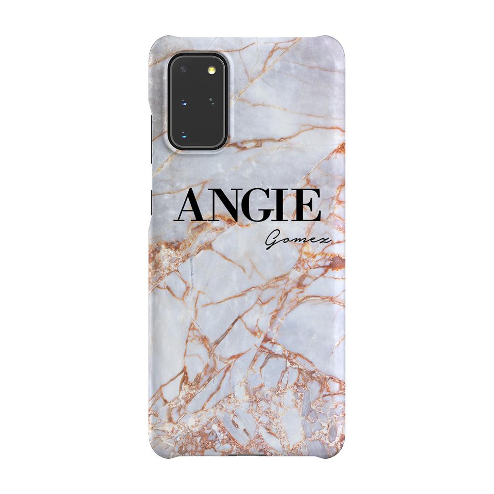 Personalised Fragment Marble Name Samsung Galaxy S20 Plus Case
