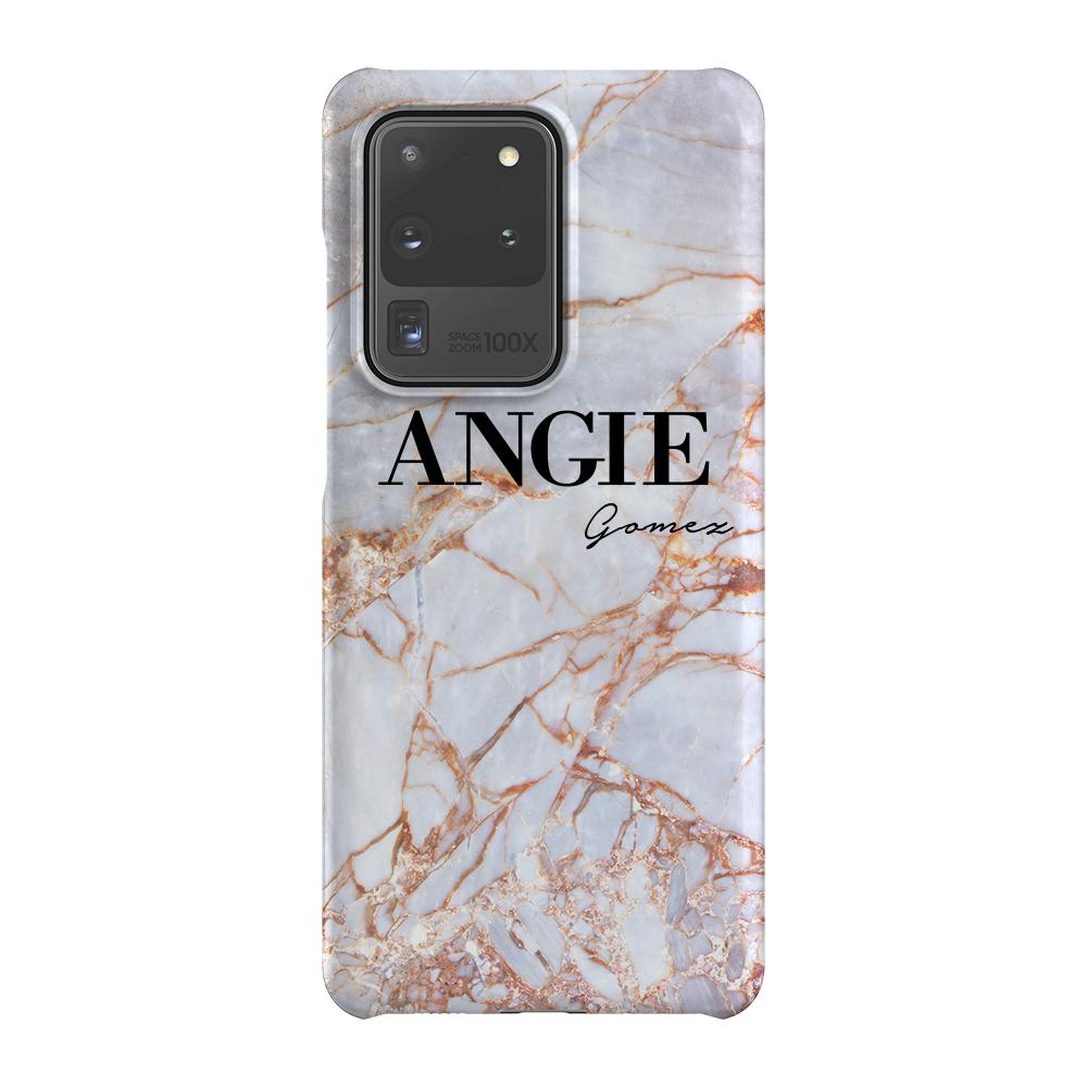 Personalised Fragment Marble Name Samsung Galaxy S20 Ultra Case