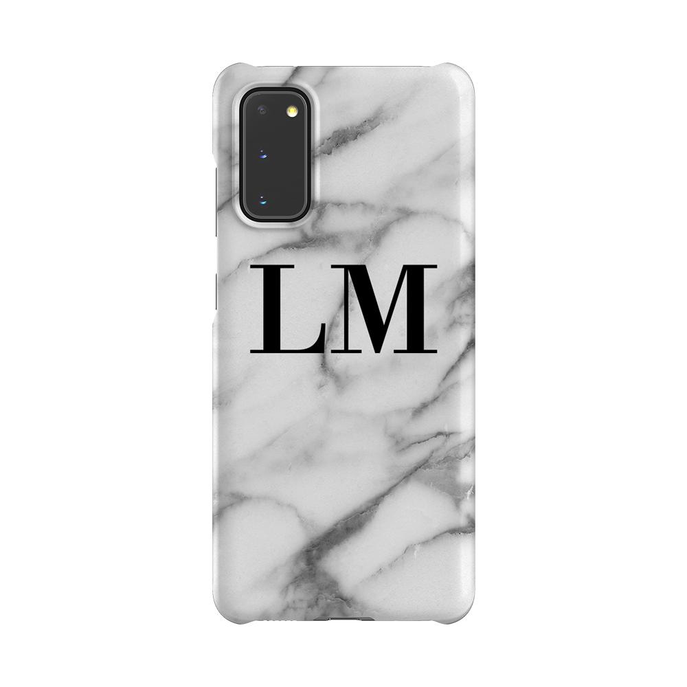 Personalised Pentelic Marble Initials Samsung Galaxy S20 Case